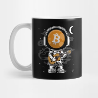 Astronaut Guitar Bitcoin BTC Coin To The Moon Crypto Token Cryptocurrency Blockchain Wallet Birthday Gift For Men Women Kids Mug